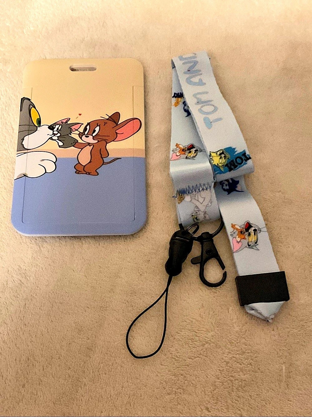 Character Card Holder with Lanyard in Blue & Yellow